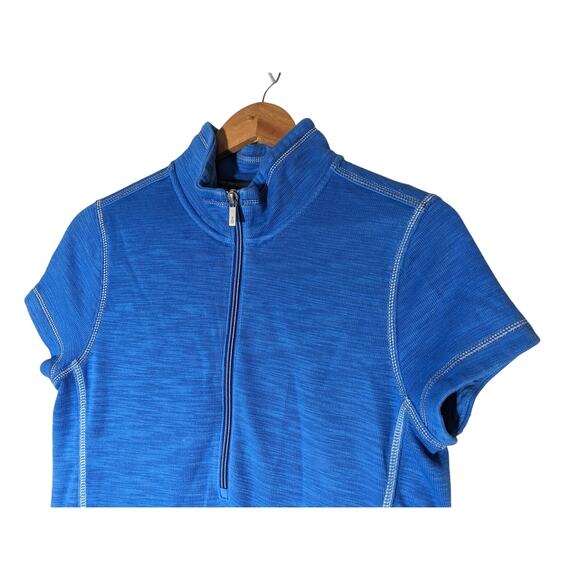 Tommy Bahama Tobago Bay 1/2 Half Zip Dress Sz M Blue Collared Beach Athleisure - Picture 7 of 10